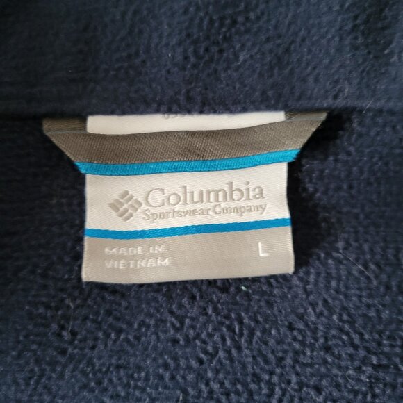 Columbia Men’s L Zip Front Lightweight Jacket, Navy Blue, Three Front Zip Pocket - Picture 4 of 8